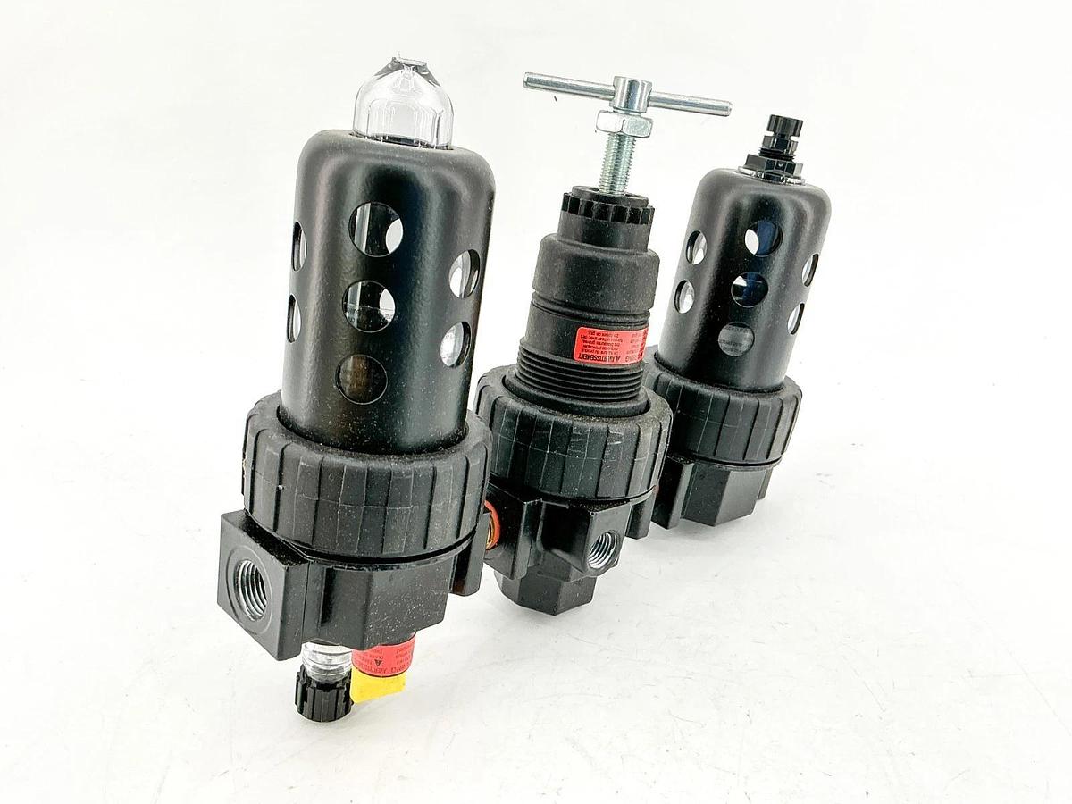 New Parker 16A2C00008 Pneumatic Filter 3 Piece Combo 150PSI 125F 3/8"
