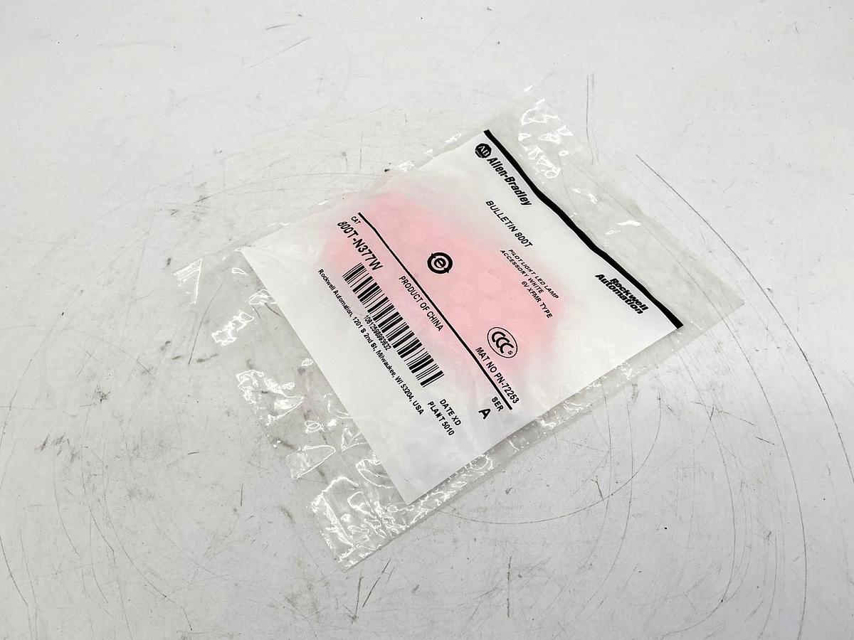 New Allen Bradley 800T-377W Ser A Pilot Light Accessory LED Light Bulb 3V White