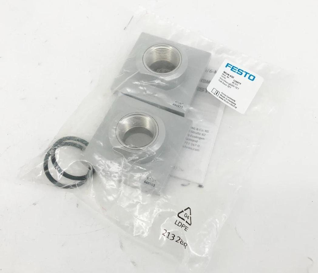 New Festo MS6N-AQS Sub-Base SET 3/4" NPT Size 6 526079