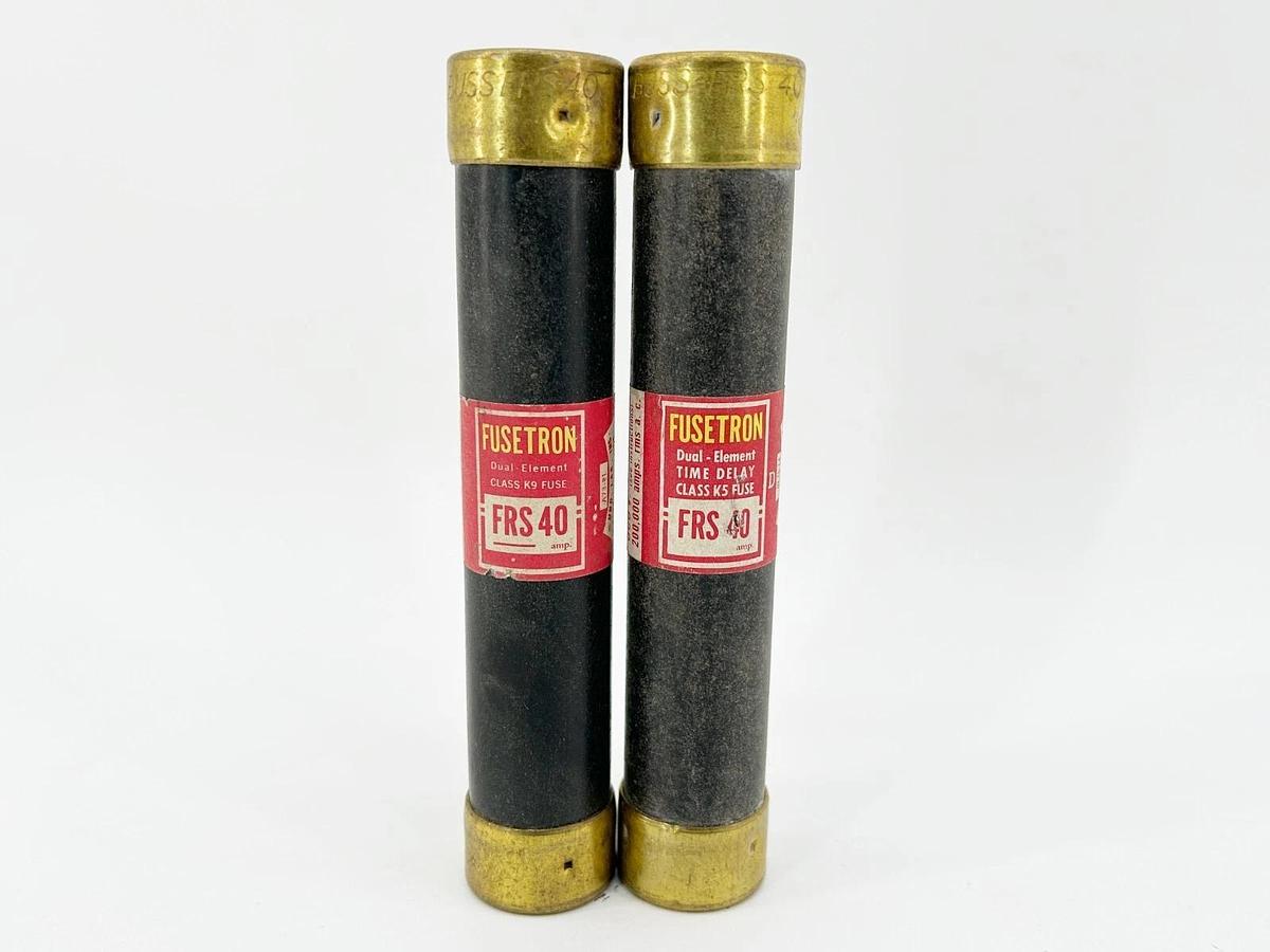 New Lot of 2 Bussmann FRS-40 Time Delay Dual Element Fuse 40A 600V RK5