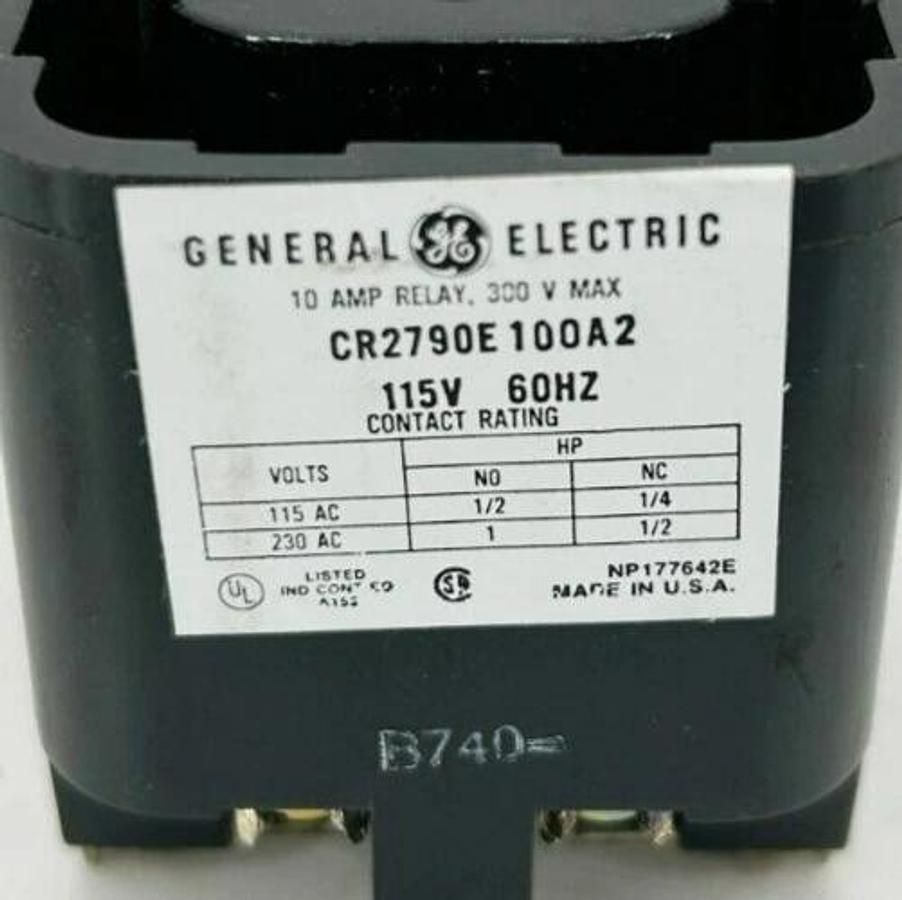 New GE General Electric CR2790E100A2 General Purpose Relay 300V 10A 115VAC Coil