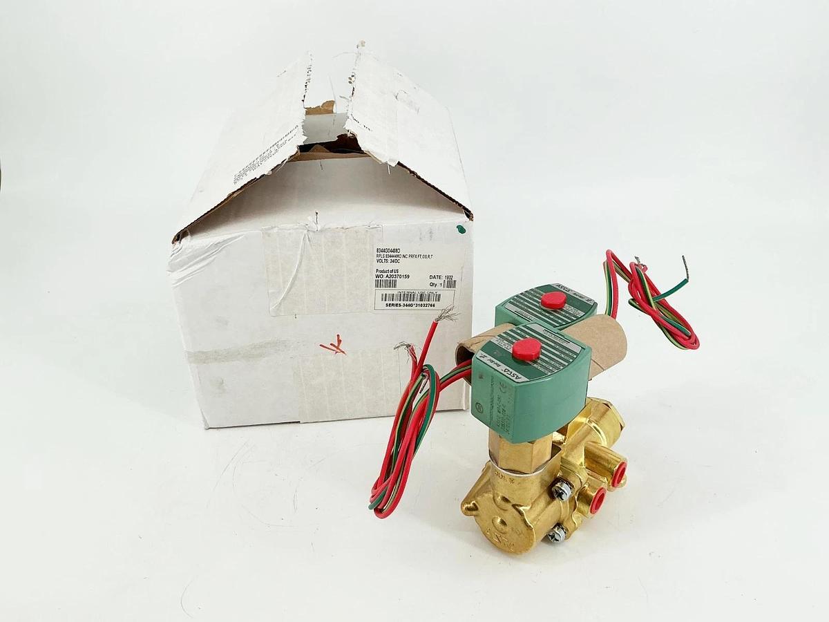 New Asco 8344G044MO 24VDC Solenoid Valve 125PSI 1/4" Pipe 10.6W