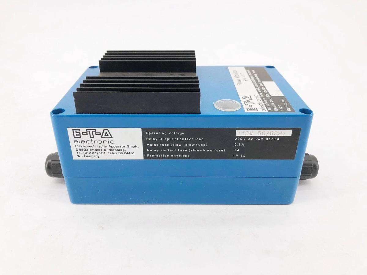 New E-T-A SW101F Flow Monitor 115V 50/60Hz 220VAC 24VDC 1A