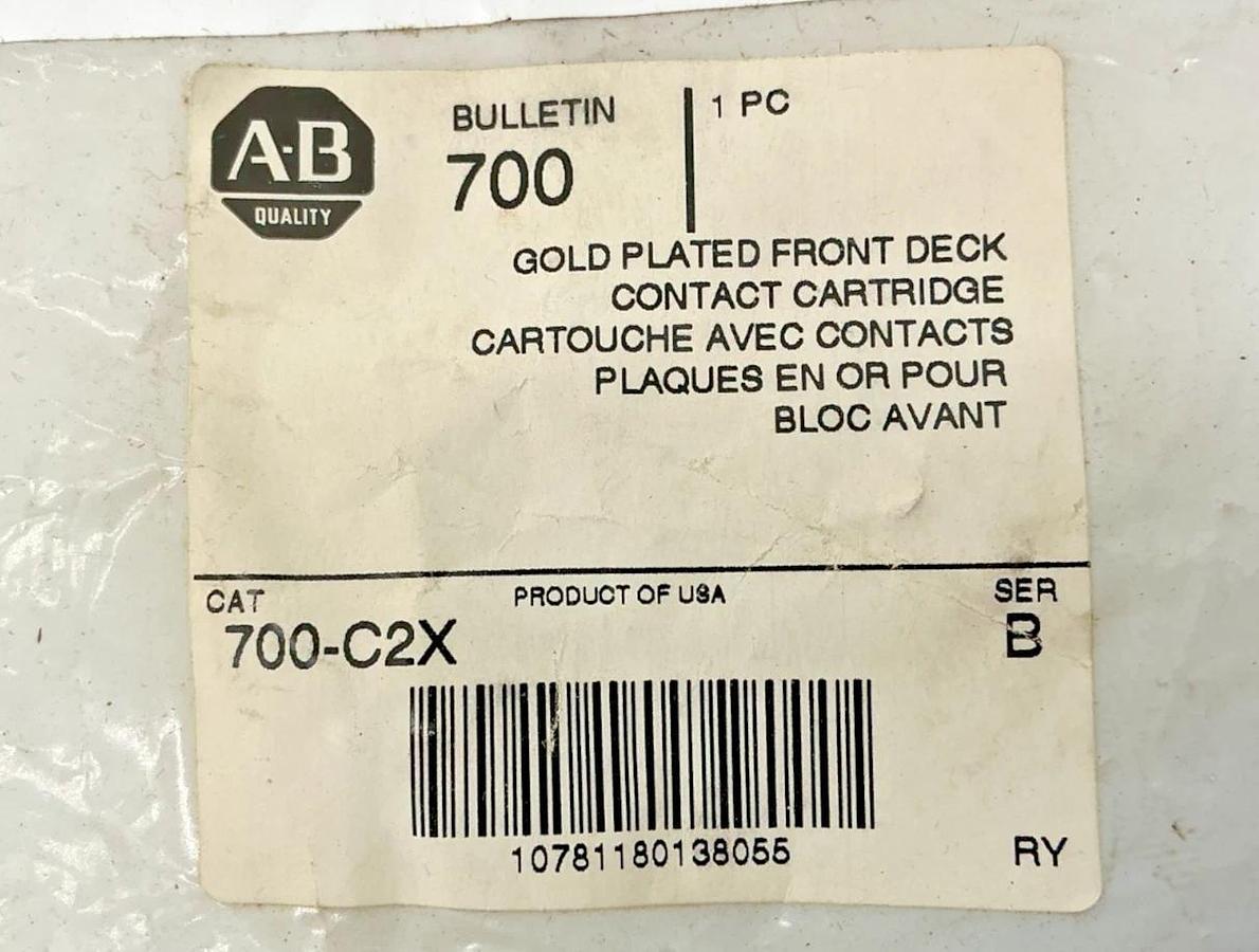 Lot of 3 New Allen Bradley 700-C2X Ser B Gold Plated Front Deck Contact 10A