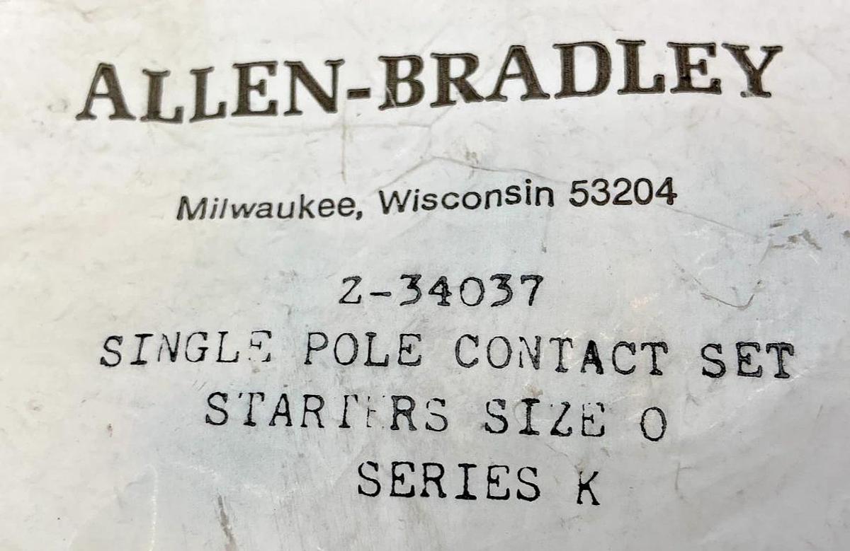 Lot of 4 New Allen Bradley Z-34037 Ser K Single Contact Set Starters Size 0