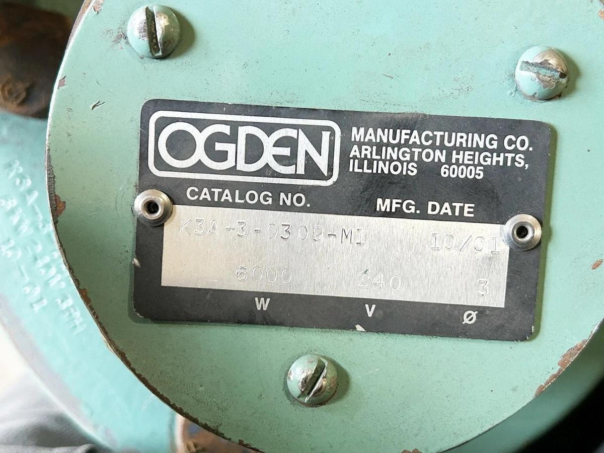 New Ogden CK3A-0309 Circulation Heater 240V 3Phase K3A-3-03-9-MI