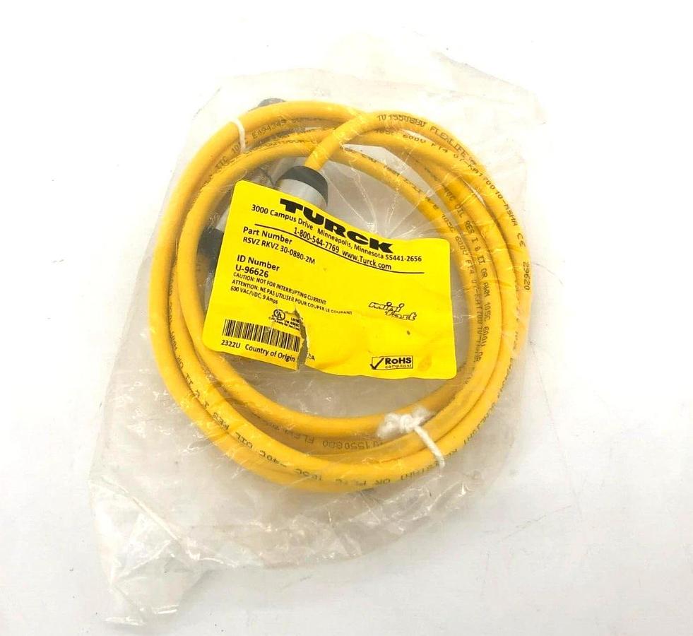 New Turck RSVZ RKVZ 30-0880-2M Cordset Double Ended 2m 7/8" U-96626