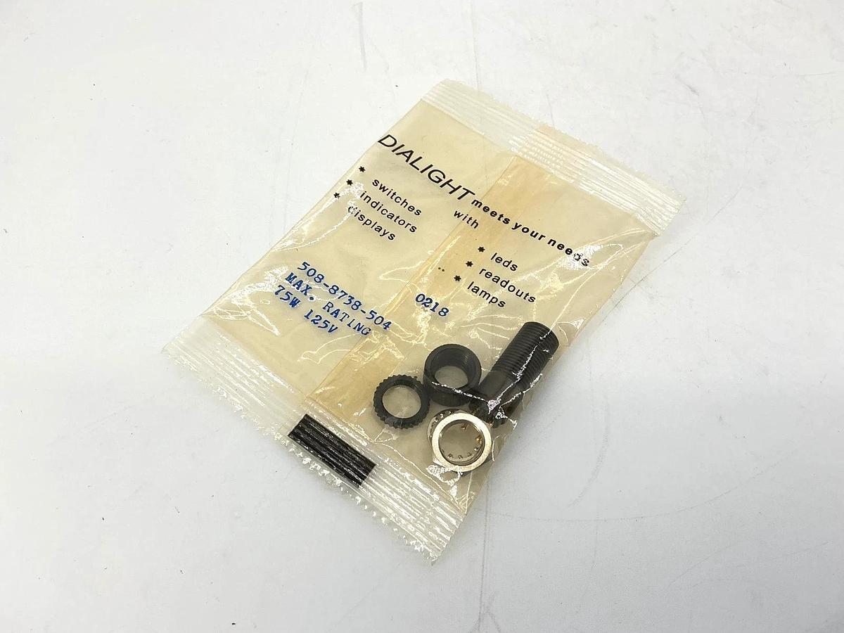 Lot of 5 New Dialight 508-8738-504 Cartridge Lamp Holder 9.525mm 2-Pin 75W 125V
