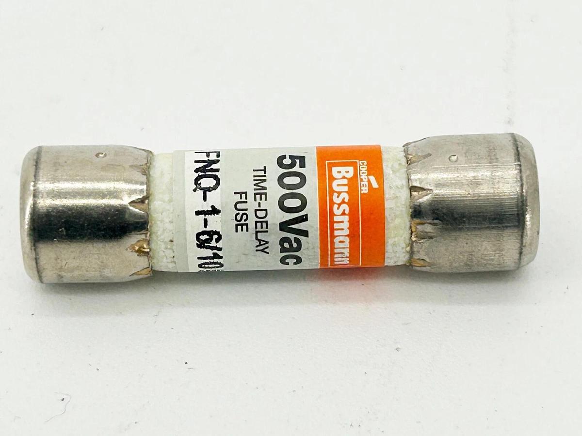 New New Lot of 7 Bussmann FNQ-1-6/10 Time Delay Fuse 500V 1.6A