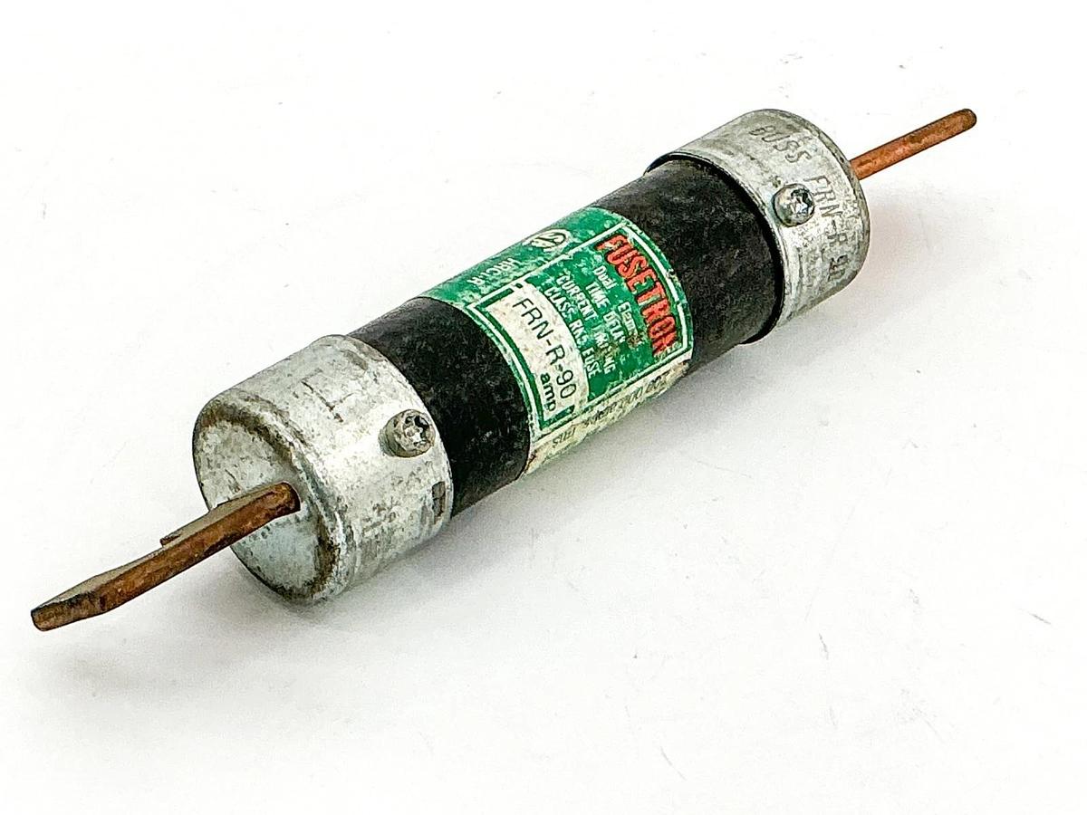 New Lot of 2 Bussmann FRN-R-90 Dual Element Fuse 90A 250V Class RK5 - No Box