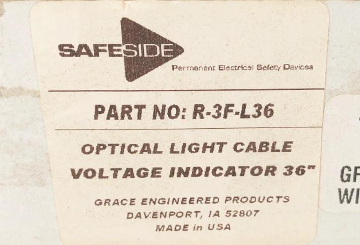 New Grace Engineered R-3F-L36 SafeSide Optical Light Cable Voltage Indicator 36"