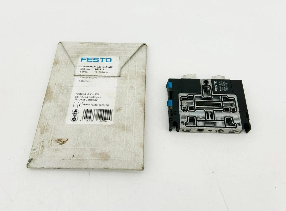 New Festo CPV10-M1H-2X3-OLS-M7 Solenoid Valve, 161417, 21VDC, MSZC-3-21 DC
