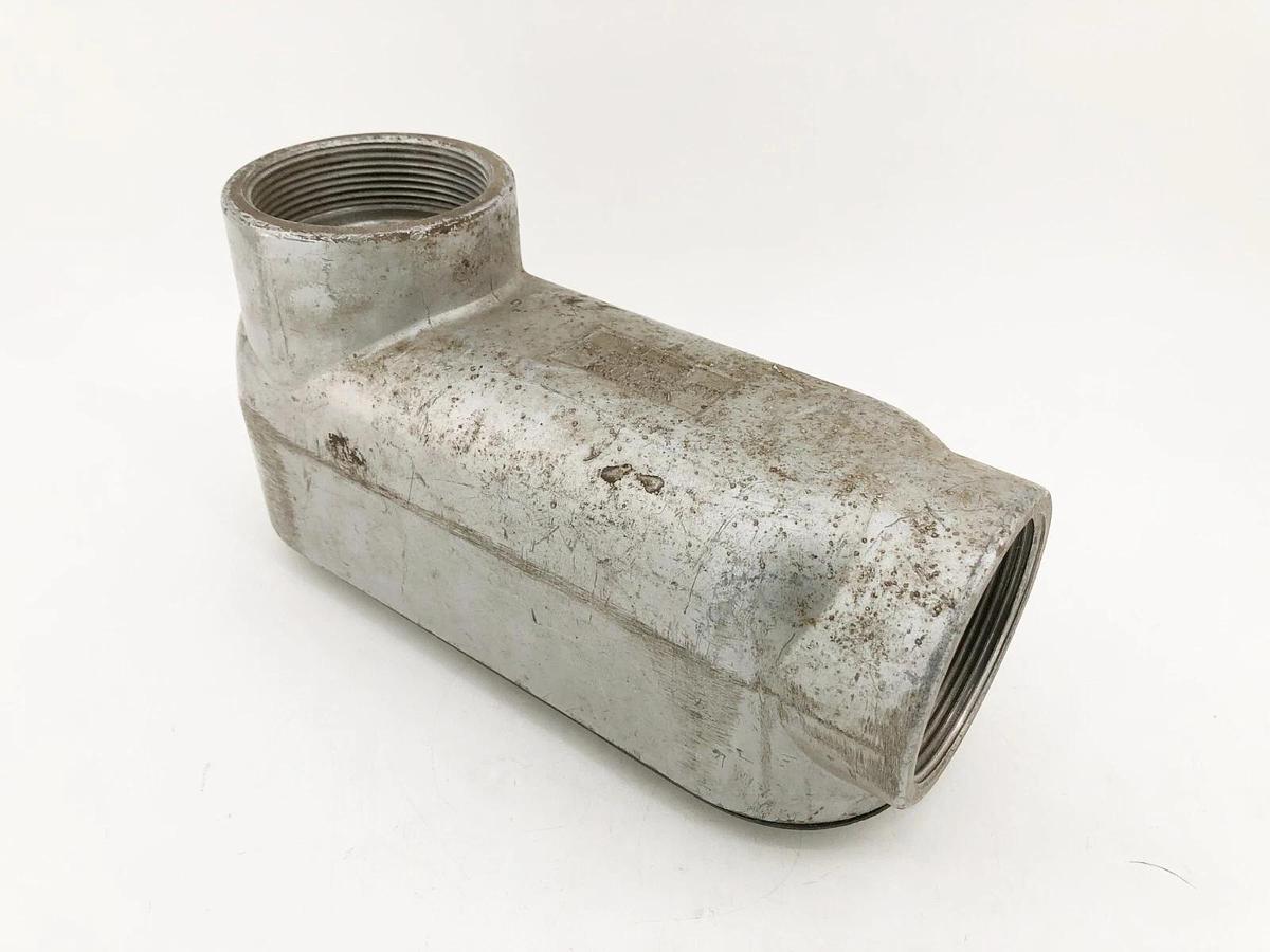 Used Killark OLB-8 Aluminum Conduit Body With Cover 3" LB-Type