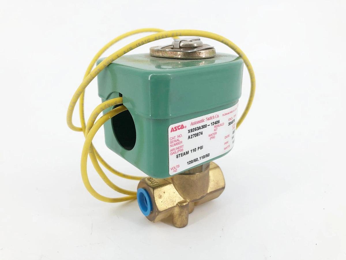 New Asco X8263A300-12406 Solenoid Valve 120/60 110/50 1/4" NPT