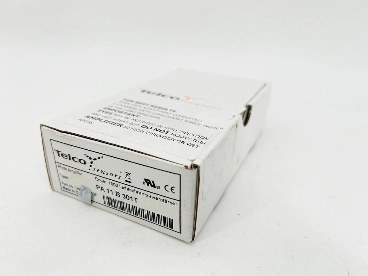 New Telco PA-11-B-301T Remote Sensor Amplifier 115Vac 11P 70MM Range - Sealed