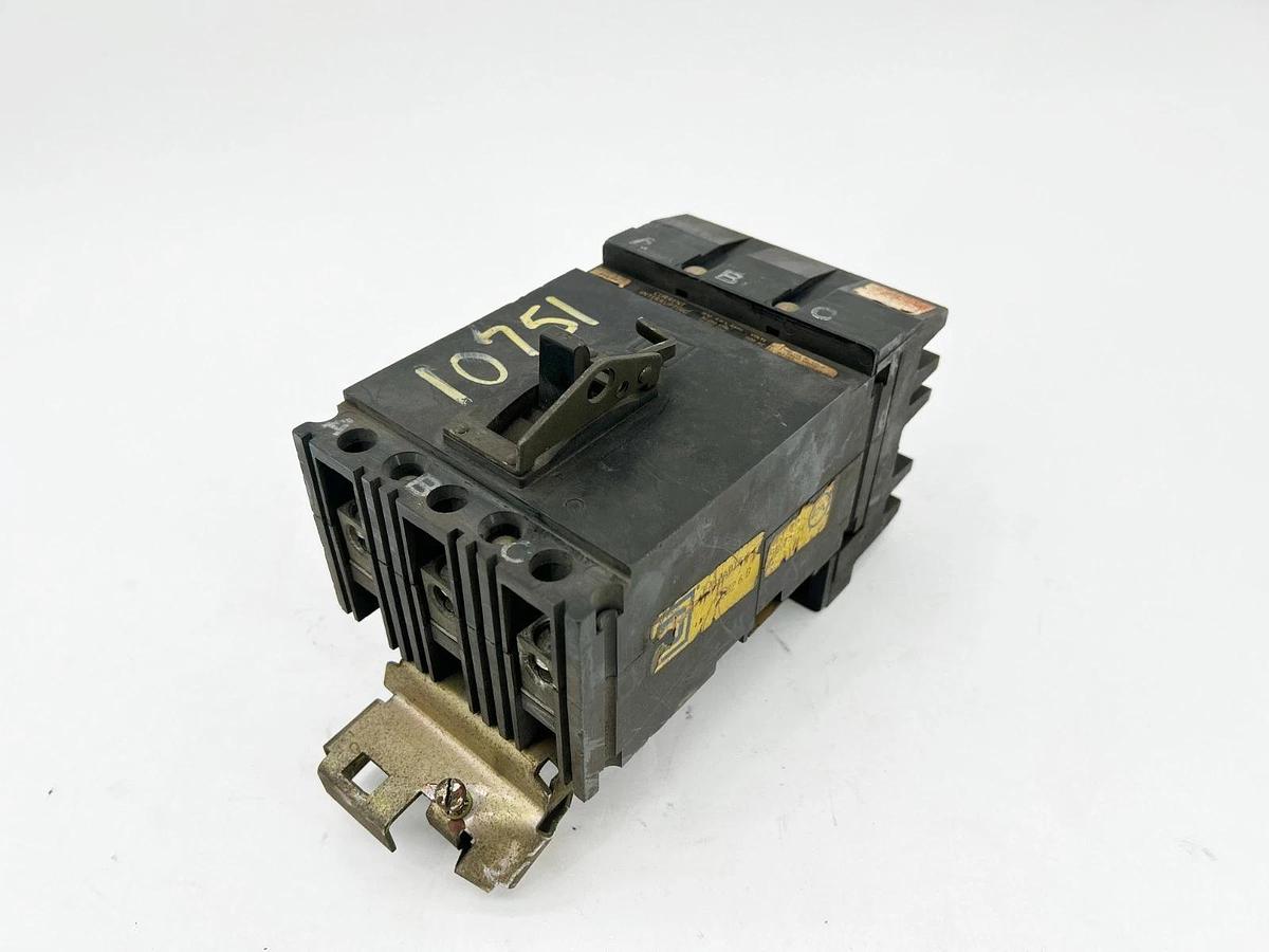 Used Square D FA36015 Circuit Breaker 15A 3P 600V