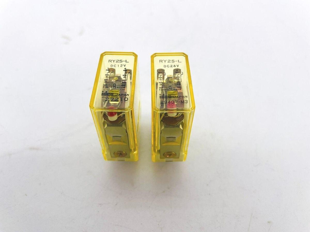 Used Lot of 2 New IDEC RY2S-L Relay DC 24V