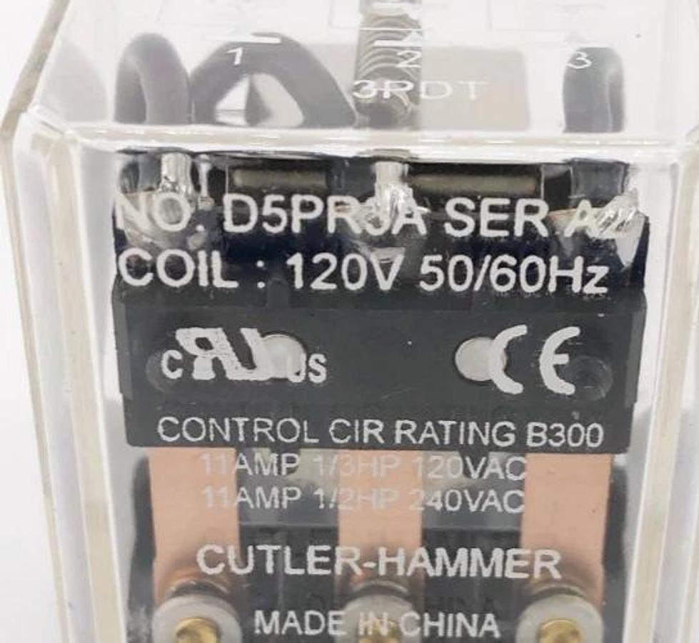 New Cutler Hammer D5PR3A Relay 3PDT 120VAC