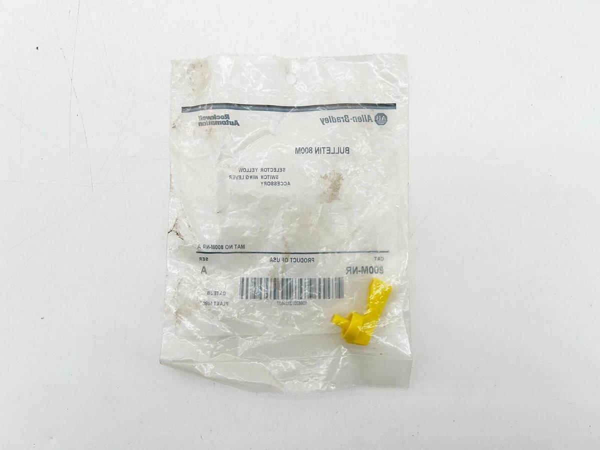 New Allen Bradley 800M-NR Pushbutton Selector Knob Yellow 22MM Ser.A