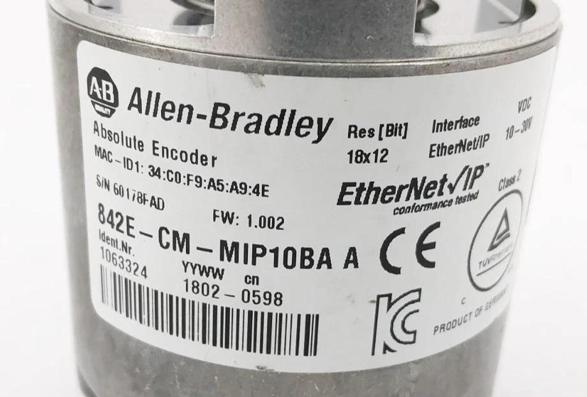Used Allen Bradley 842E-CM-MIP10BA Ser. A Motion Encoder (For Parts Only)