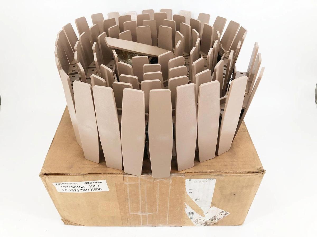 New Movex LF 1873 TAB K600 Flat Top Chain P11590106 6" x 10 FT.