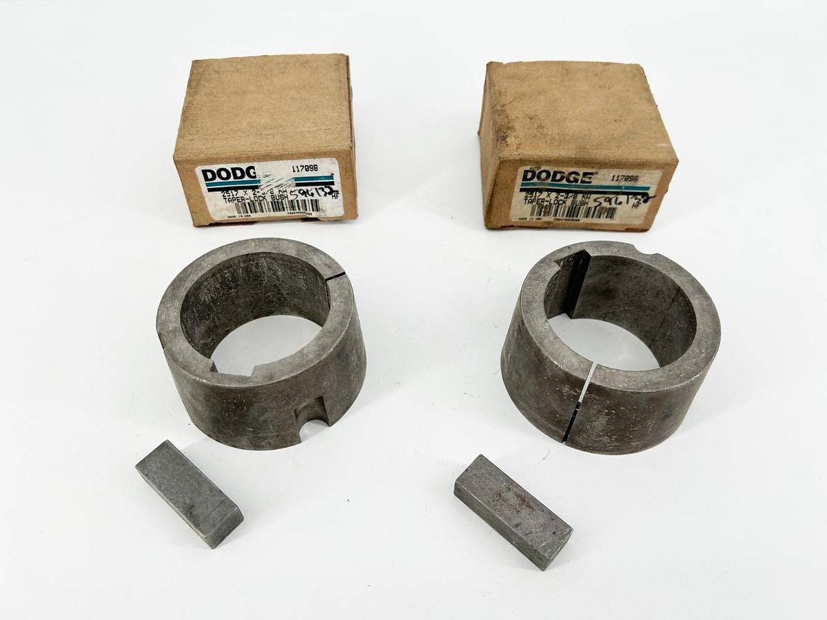 Lot of 2 New Dodge 2517 X 2-3/8 Taper Lock Bushings 117098