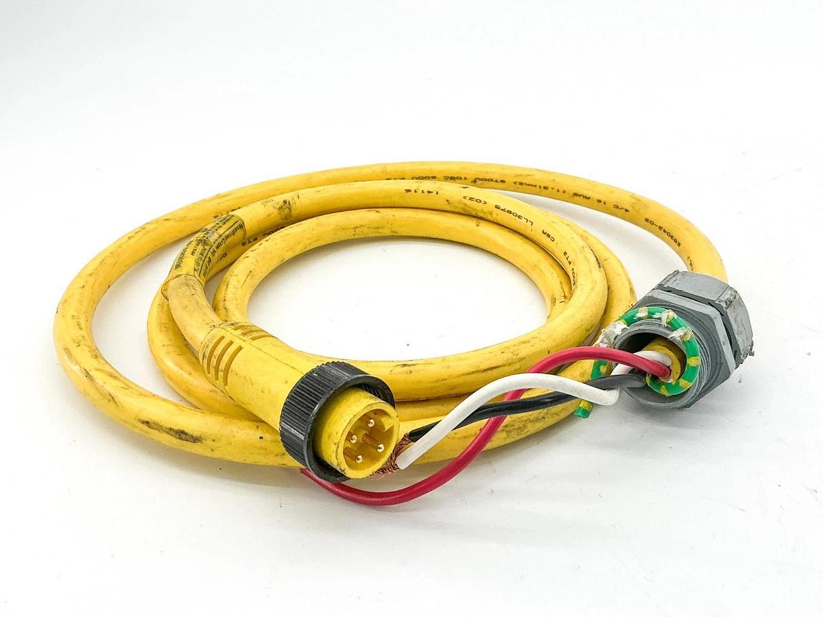 Used Woodhead 104002A01F060 Cordset 600V 10A 6'
