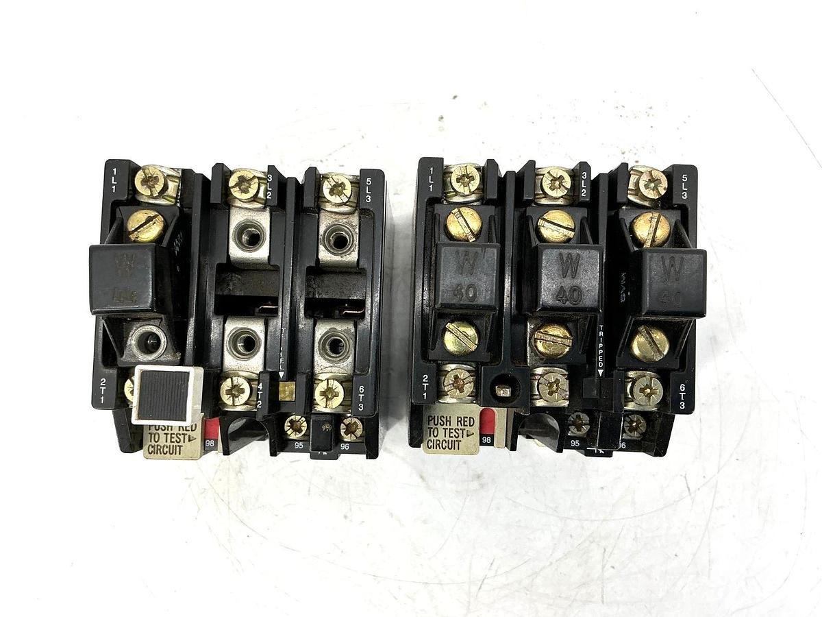 Used Lot of 2 Allen Bradley 592-JOV16 Ser B Overload Relay Manual Reset 3P 24A 600VAC