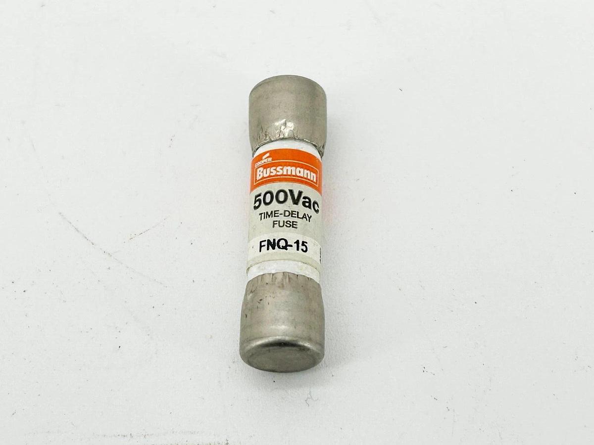 New Lot of 8 Bussmann FNQ-15 Time Delay Fuse 15A 500V