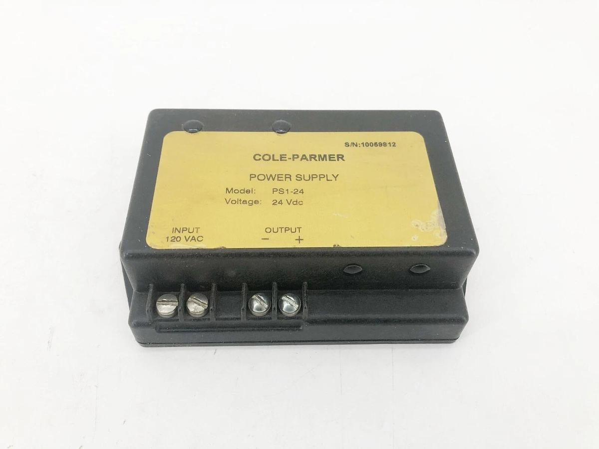 Used Cole Parmer PS1-24 Power Supply 120VAC to 24VDC 70mA