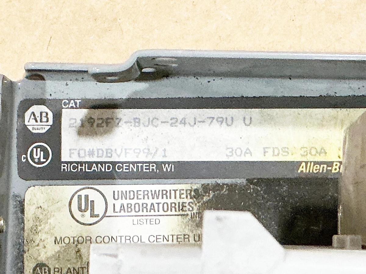 New Allen Bradley 2192FZ-BJC-24J-79U Disconnect 30A NEMA 12 600V Ser.U - No Box