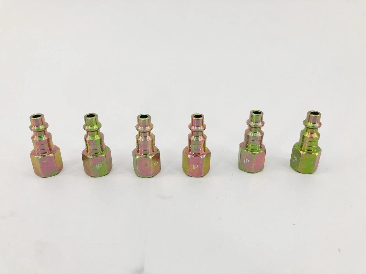 Lot of 6 New Interstate Pneumatics CPH440-D6 Female Coupler Plugs 1/4" x 1/4"