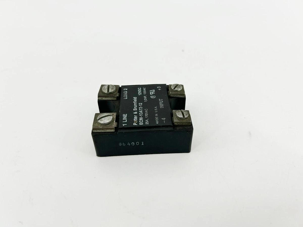 Lot of 2 New Potter & Brumfield ECM-1DA72-12 Relay, 12VDC, 25A 120VAC