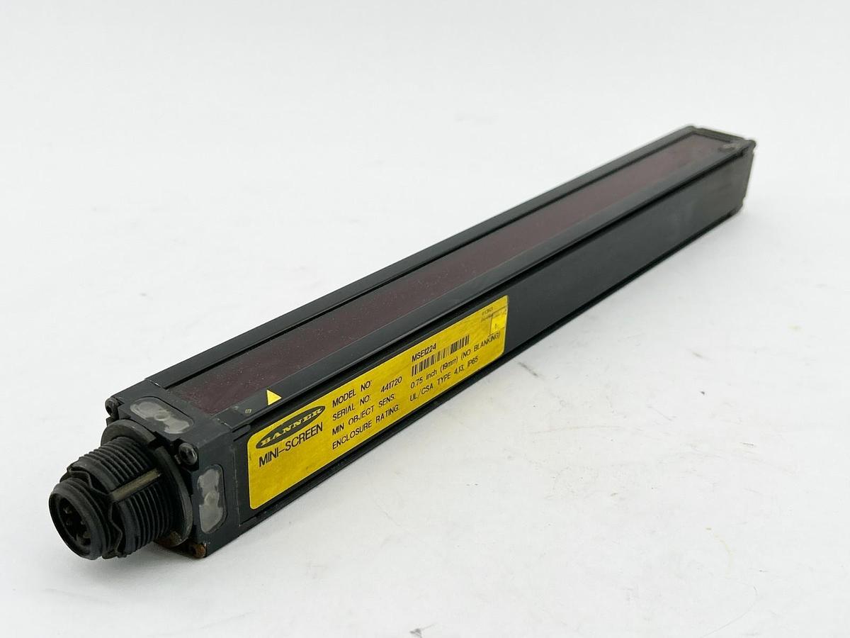 Used Banner MSE1224 Safety Light Screen Anodized Emitter 5Pin Mini-Screen