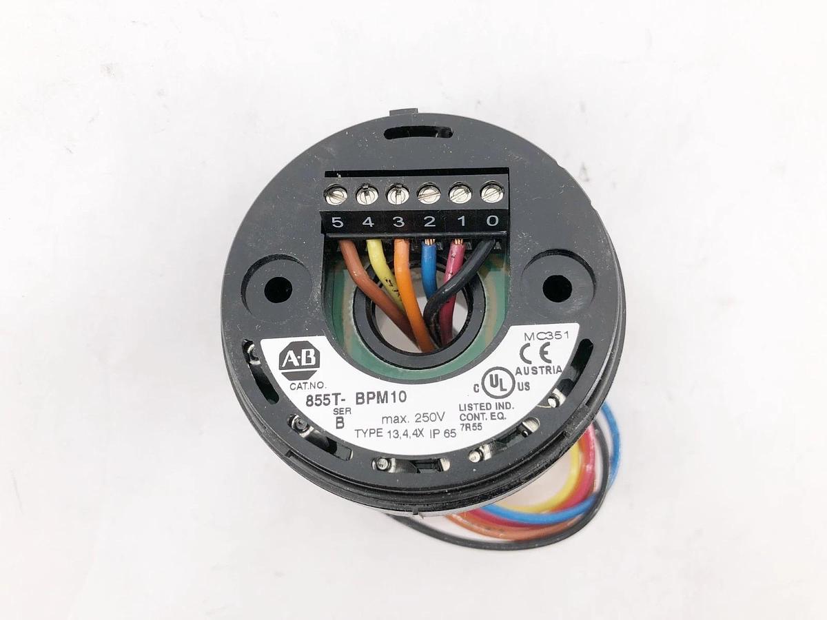 Used Allen Bradley 855T-BPM10 Ser. B Stack Light Base 250V