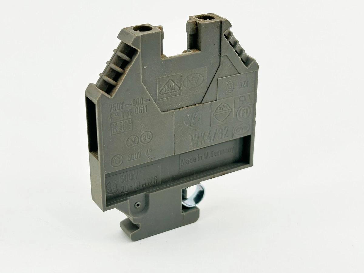 New Lot of 20 Wireland WK4/32 Terminal Block 500V 2 POS Grey 500V - No Box