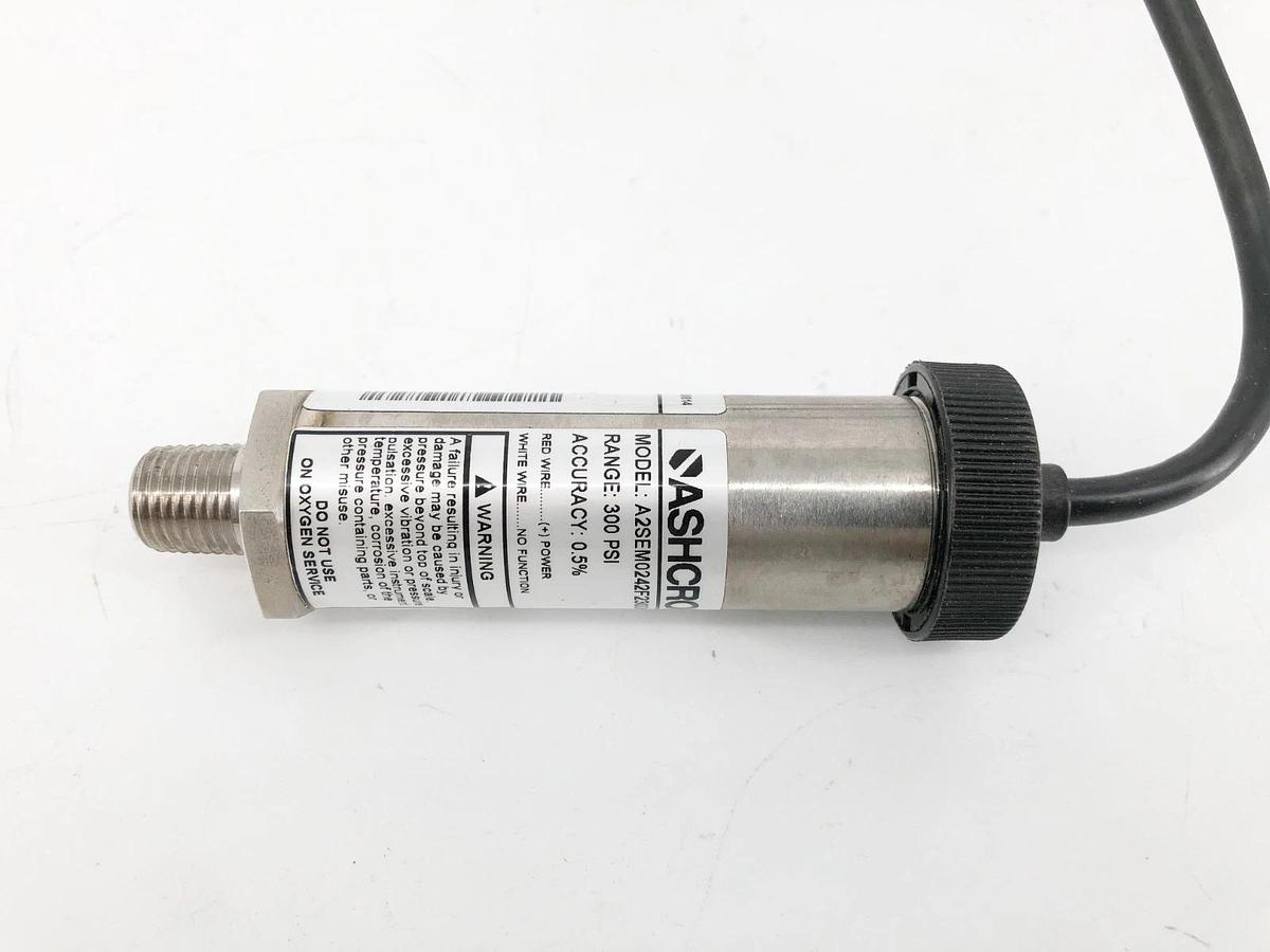 New Ashcroft A2SEM0242F2300#G Transmitter 300PSI 4-20mA 0.5% 1/4NPT Male