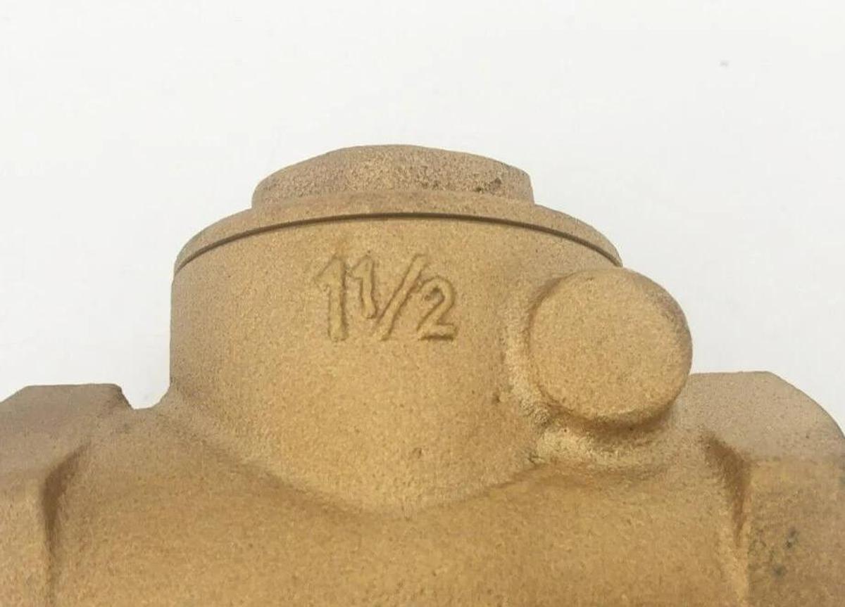 New Zoro Select 10F294 Bronze Swing Check Valve 1-1/2" NPT