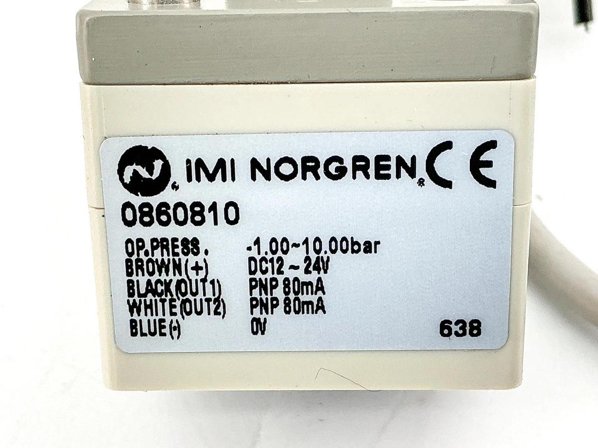 New IMI Norgren 0860810 Pressure Sensor 12-24VDC 10Bar 0860810000000000