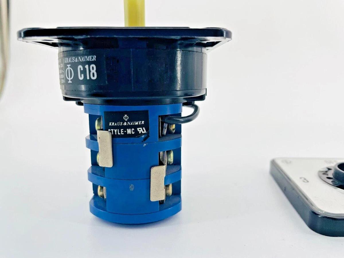 New Kraus & Naimer C18 Rotary Cam Switch 20A 600V 3PH C18-A048