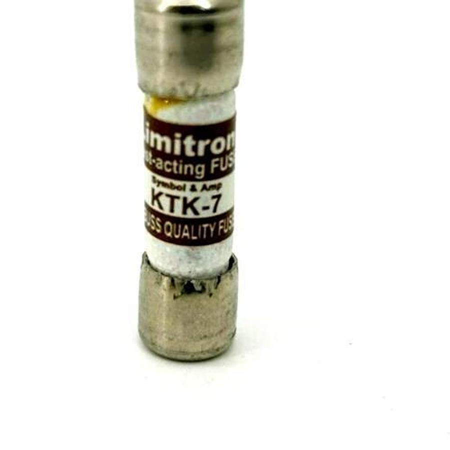 Lot of 7 New Bussmann KTK-7 Fast Acting Fuses 7A 600V