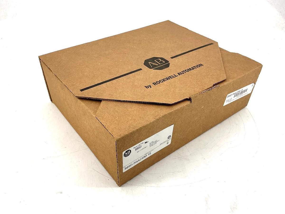 New Allen Bradley 889D-R4ACDM-15 Ser B QD Cordset 4-Pin Right Angle