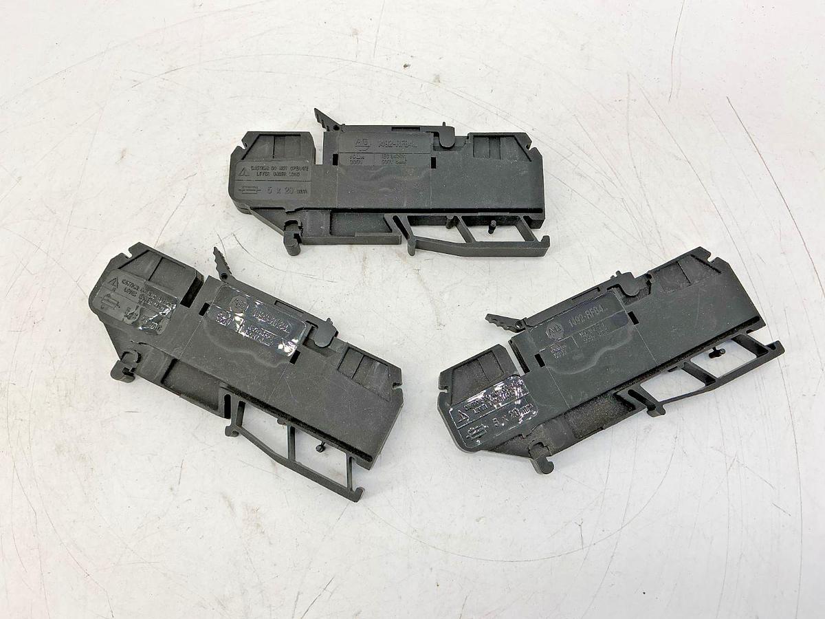 Lot of 3 New Allen Bradley 1492-RFB424 Fuse Holding Terminal Block 10-57VAC/DC