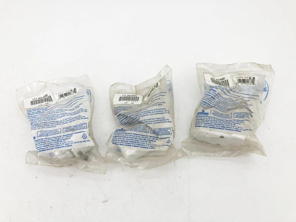 Lot of 3 New Leviton 5C400 Fluorescent Lamp Holders T-8 T-12 660W 600V