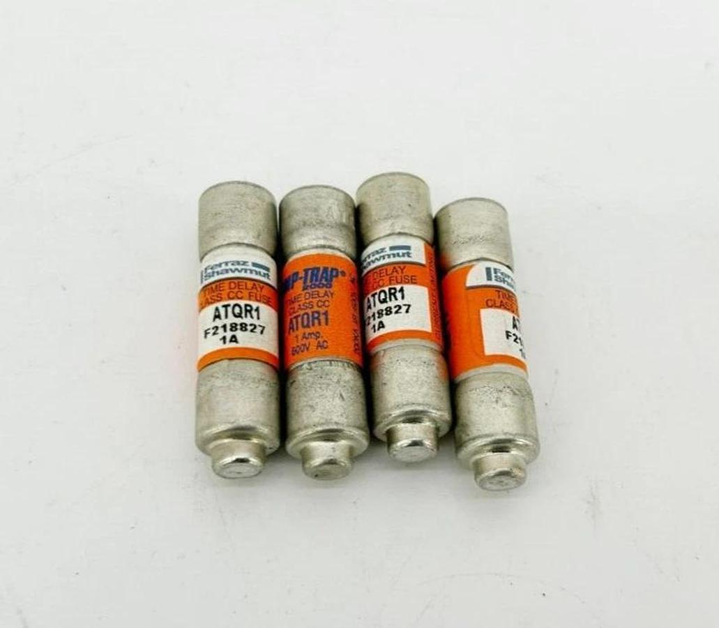 Lot of 4 New Ferraz Shawmut ATQR1 Fuses, 1A 600VAC Class CC