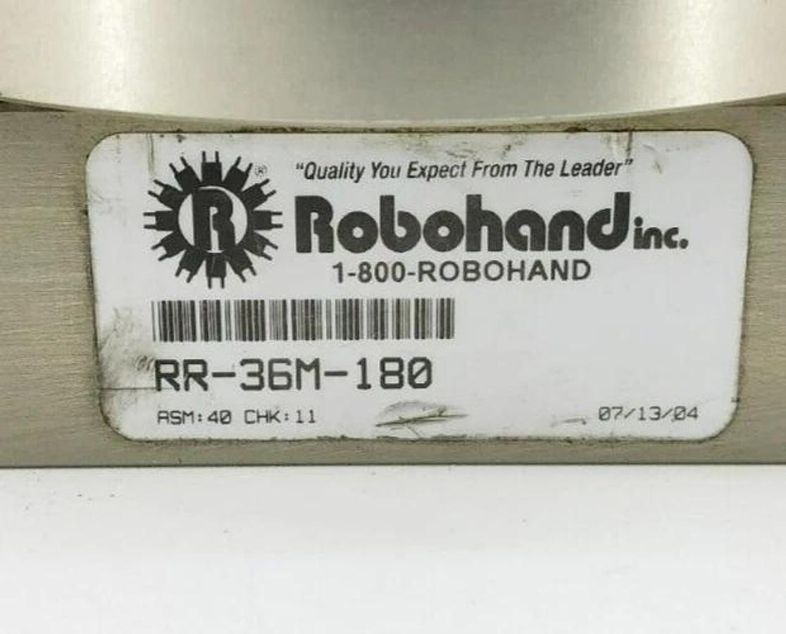 Used Robohand RR-36M-180 Rotary Actuator 180 Degree Rotation