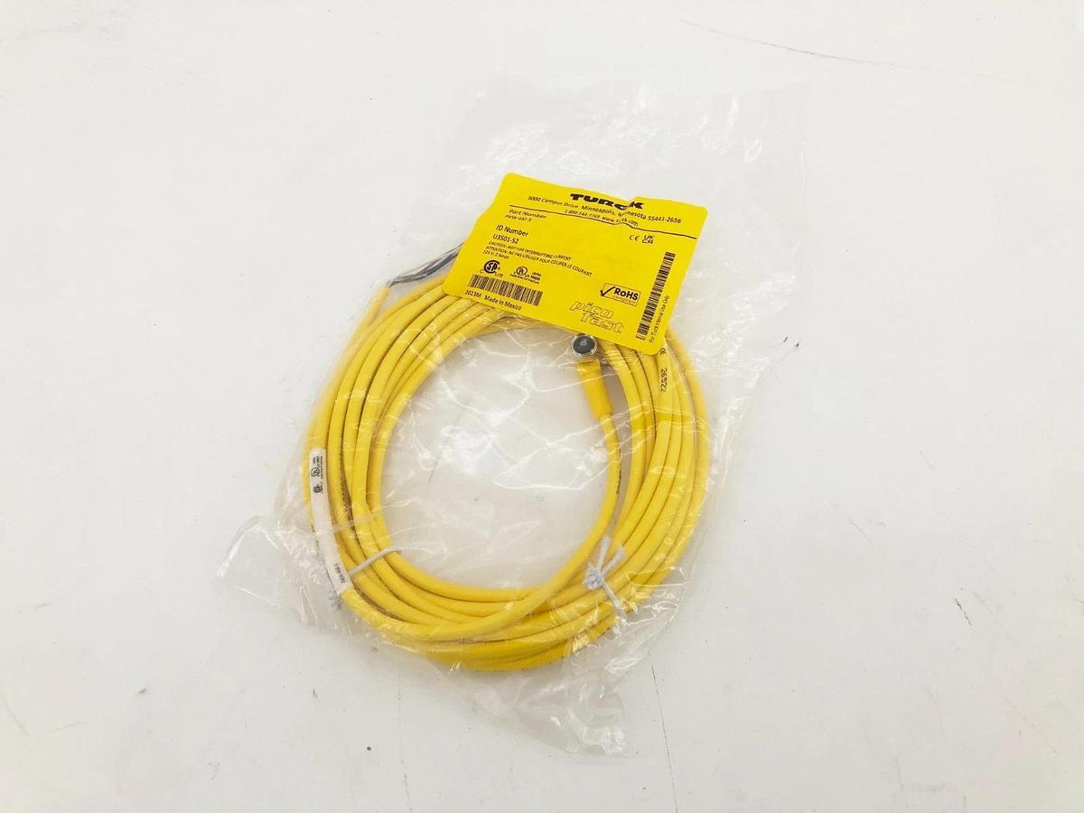 New Turck PKW 4M-5 Cordset Right Angle M8 Female 4-Pin 16FT. U3501-52
