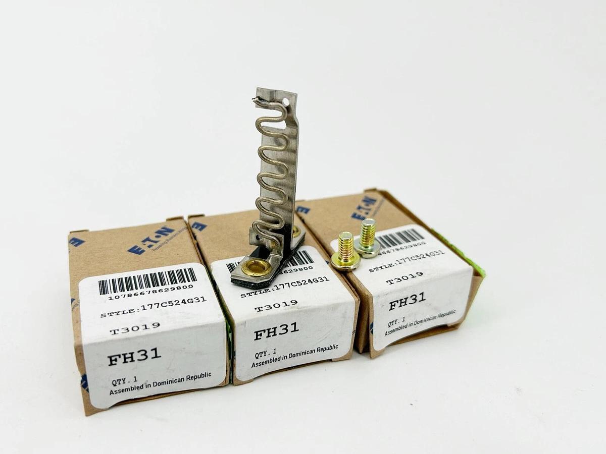 New Lot of 3 Eaton FH31 Thermal Overload Heater Element Relay