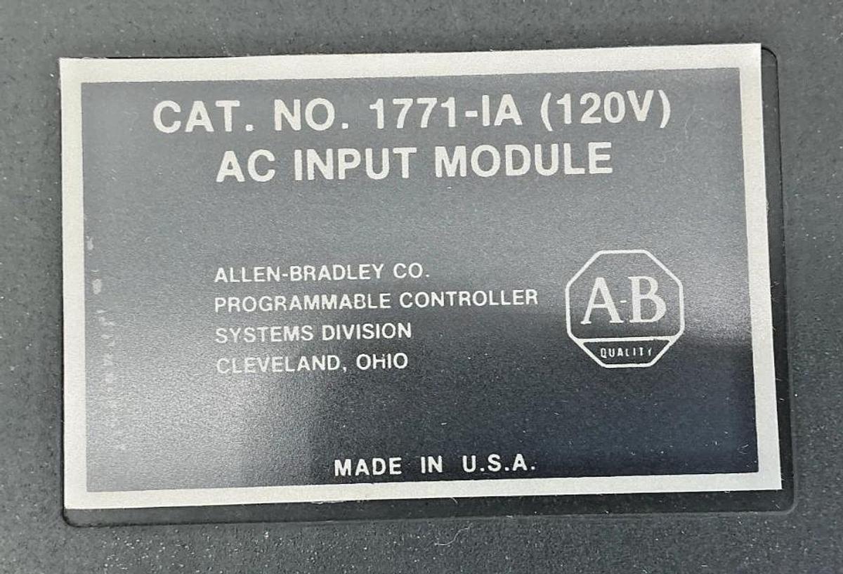 Used Lot of 3 Allen Bradley 1771-IA AC Input Module 8-Point 120VAC 1771IA