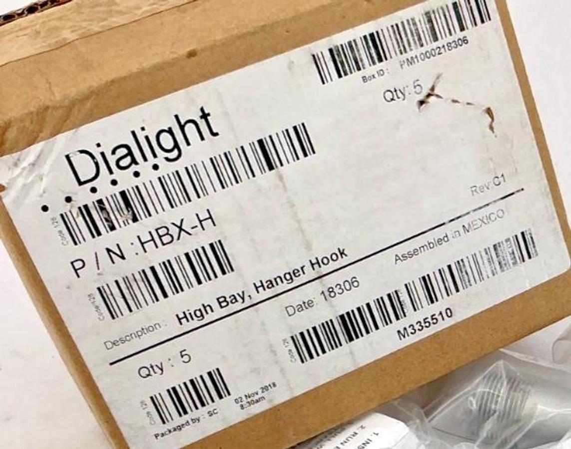 Lot of 5 New Dialight HBX-H High Bay, Hanger Hook Mounting Hanger Hook